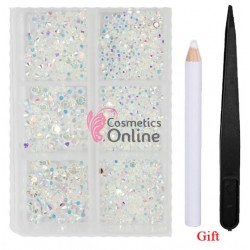 Strasuri din Cristale 1200 bucati SC308 Transparent cu Reflexii de 2-5mm 